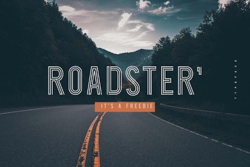 Roadster font YouTube thumbnail