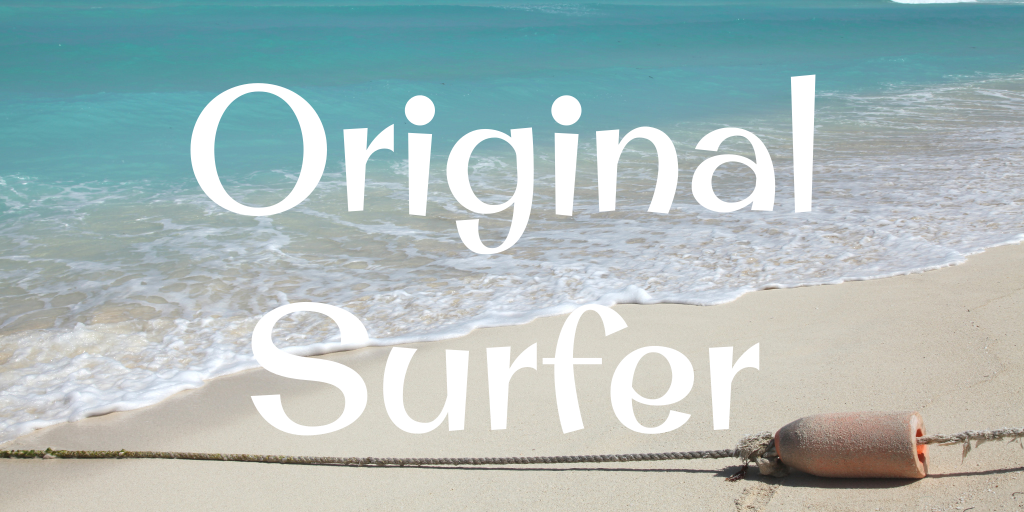 Original Surfer font for seasonal designs