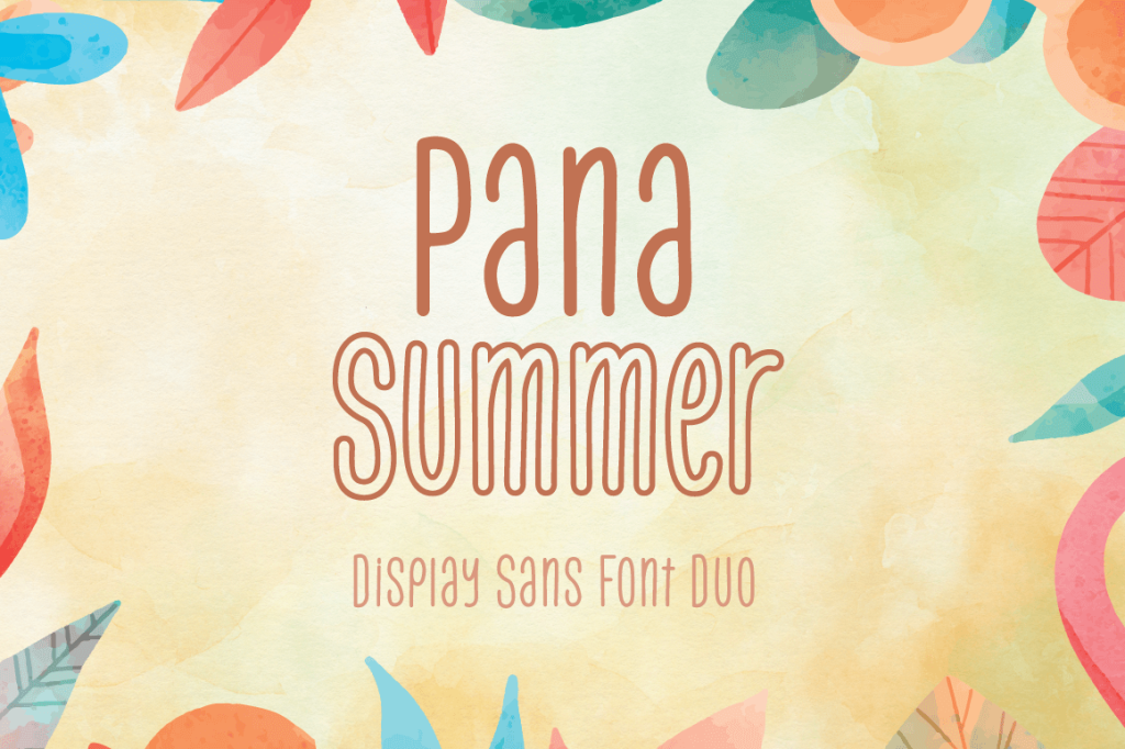Pana Summer elegant light font with outline variation