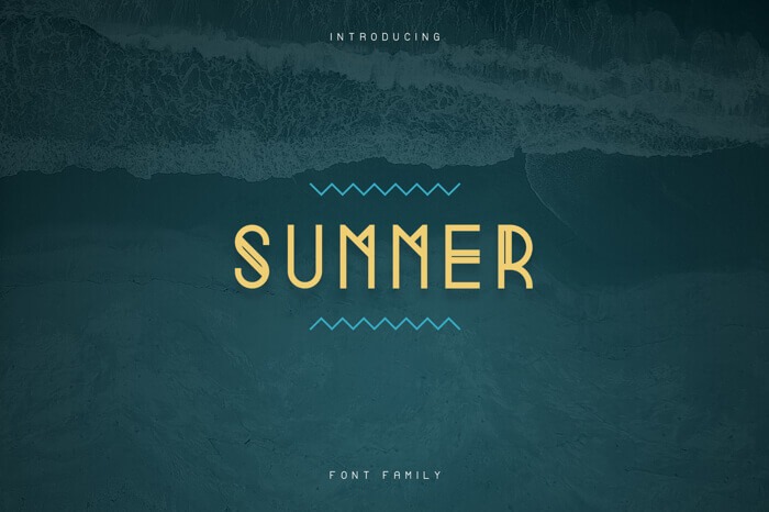 Summer Light sans-serif decorative font