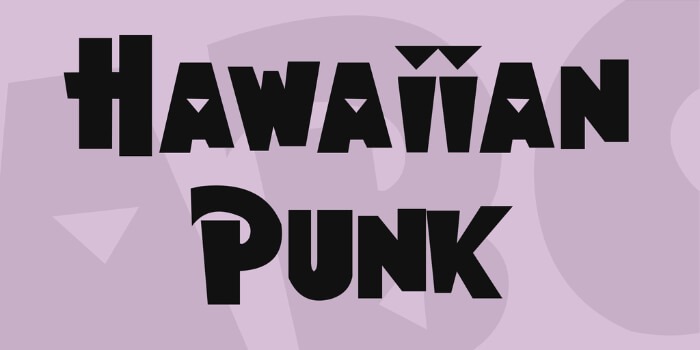 Hawaiian Punk serif font for tropical summer designs