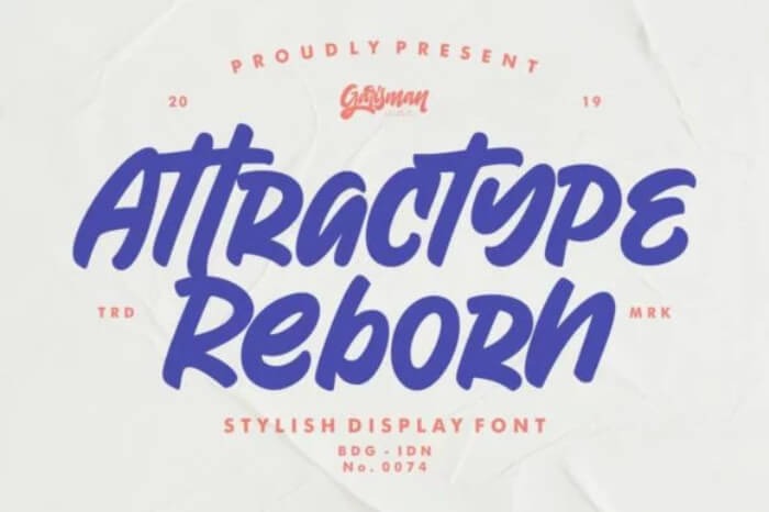 Reborn urban display font for summer merchandise