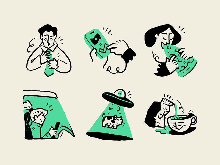 mini spot illustrations