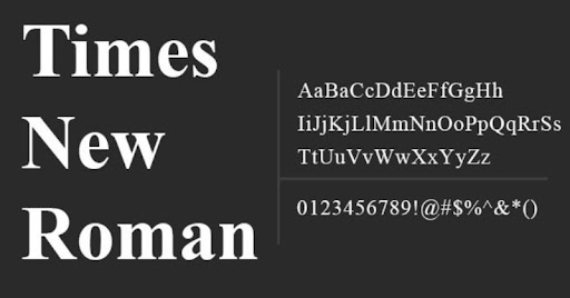 times new roman