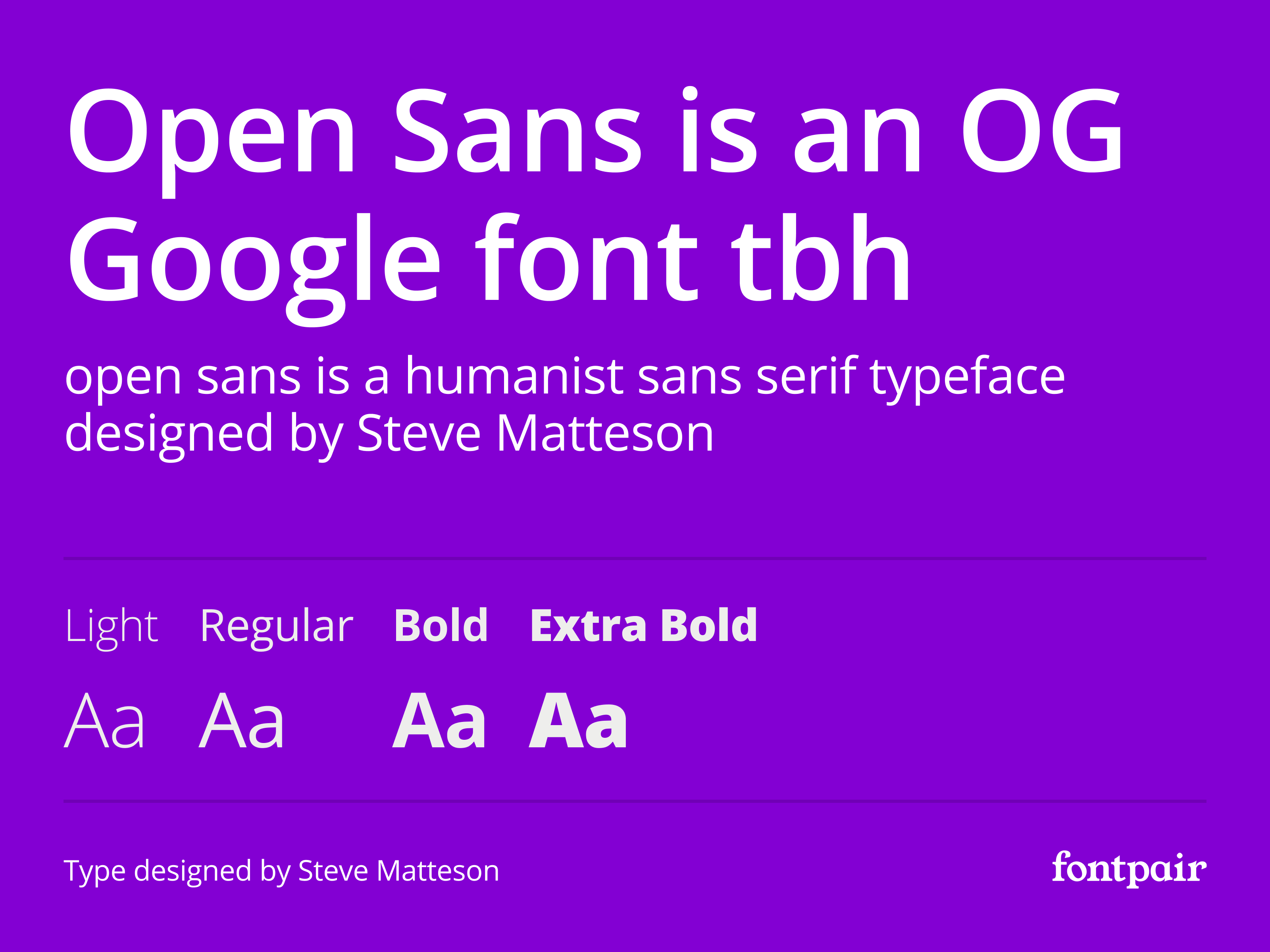 Open Sans - Sans-Serif Google Font by fontpair on Dribbble