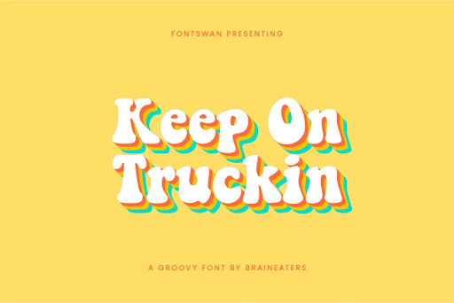 keep on truckin vintage font.png