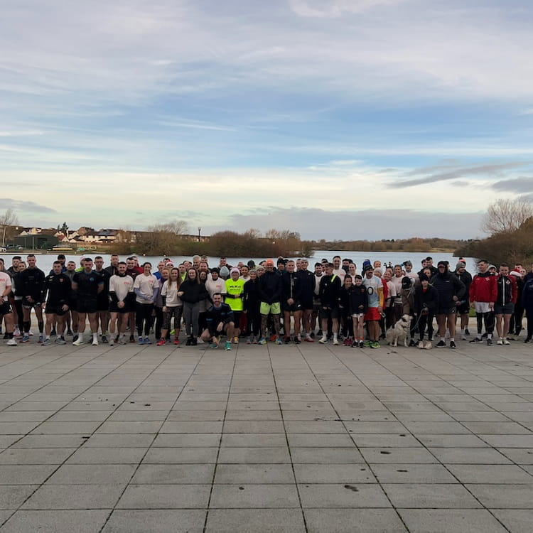 People on a Santa run raising funds for MS Together