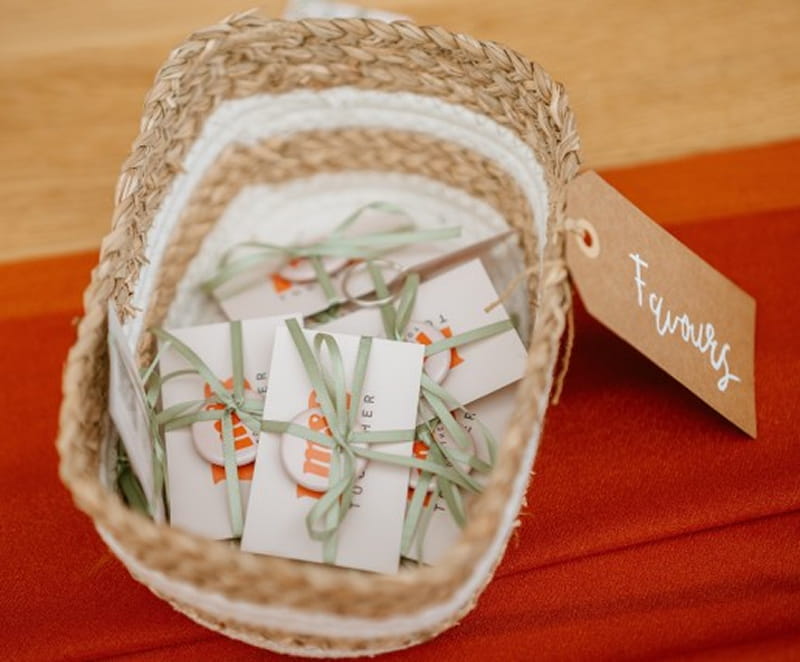 Wedding favours on a table