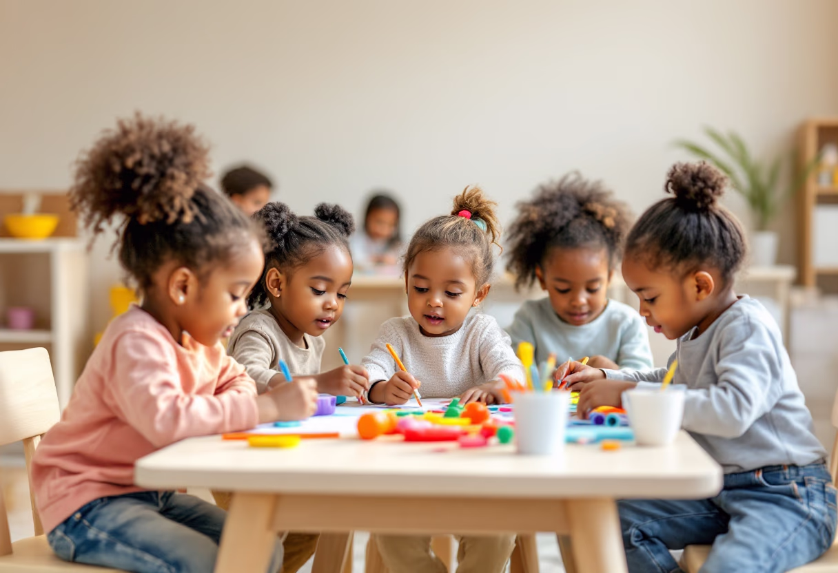 image of children playing in a daycare setting