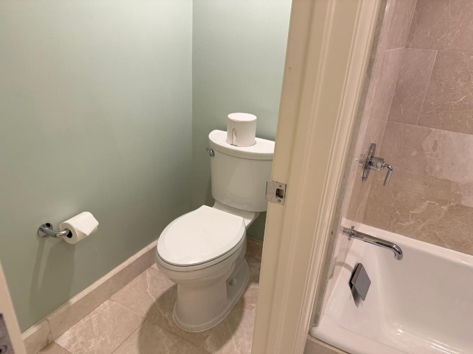 Bathroom at Four Seasons Resort Palm Beach with a separate toilet area for added privacy