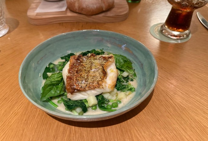 Grouper dish served at Florie’s restaurant in Four Seasons Resort Palm Beach