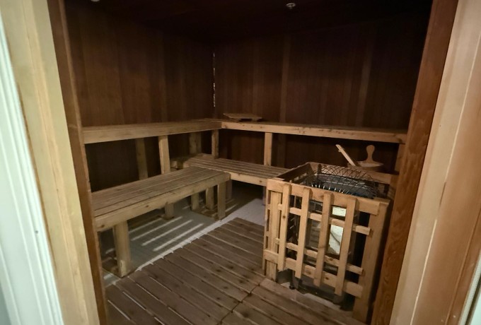 Sauna inside the gym at Four Seasons Palm Beach