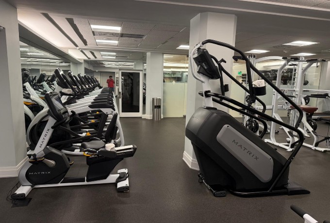Cardio machines inside the gym at Four Seasons Palm Beach