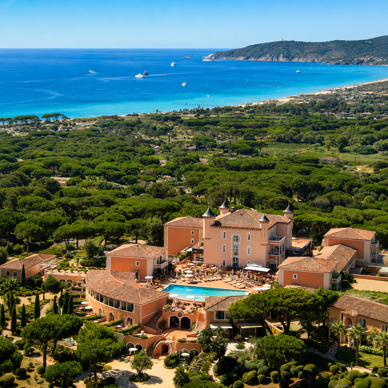 Airelles Château de la Messardière in Saint-Tropez with Mediterranean sea views