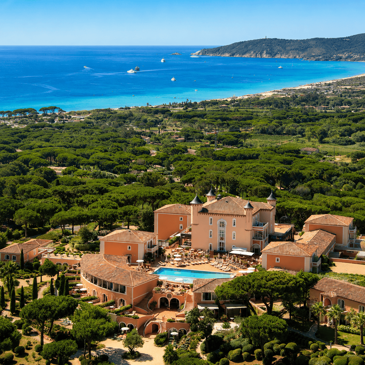 Airelles Château de la Messardière in Saint-Tropez with Mediterranean sea views