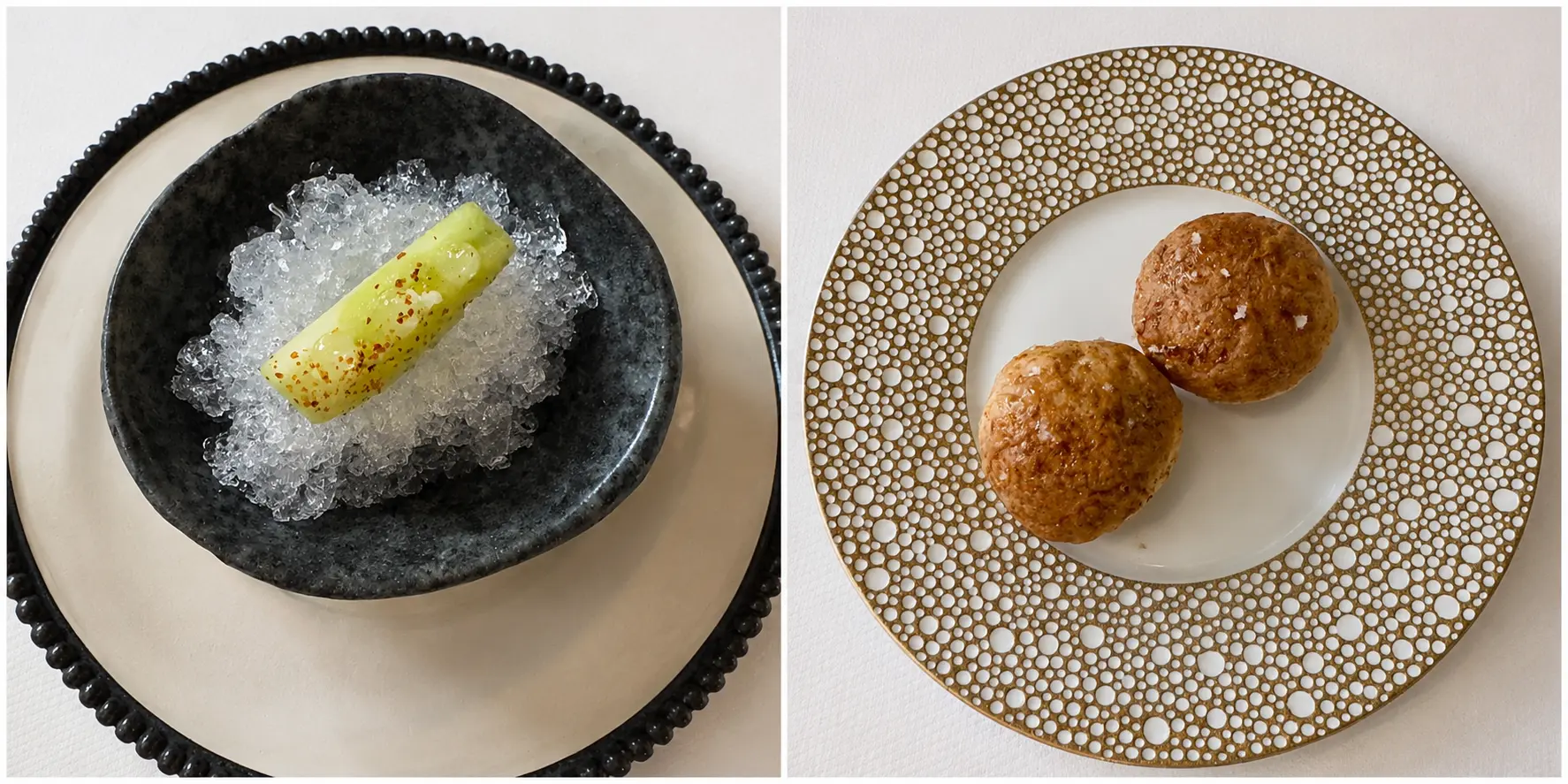 Amuse-bouche and freshly baked bread served at Carolina restaurant at The St. Regis Punta Mita.