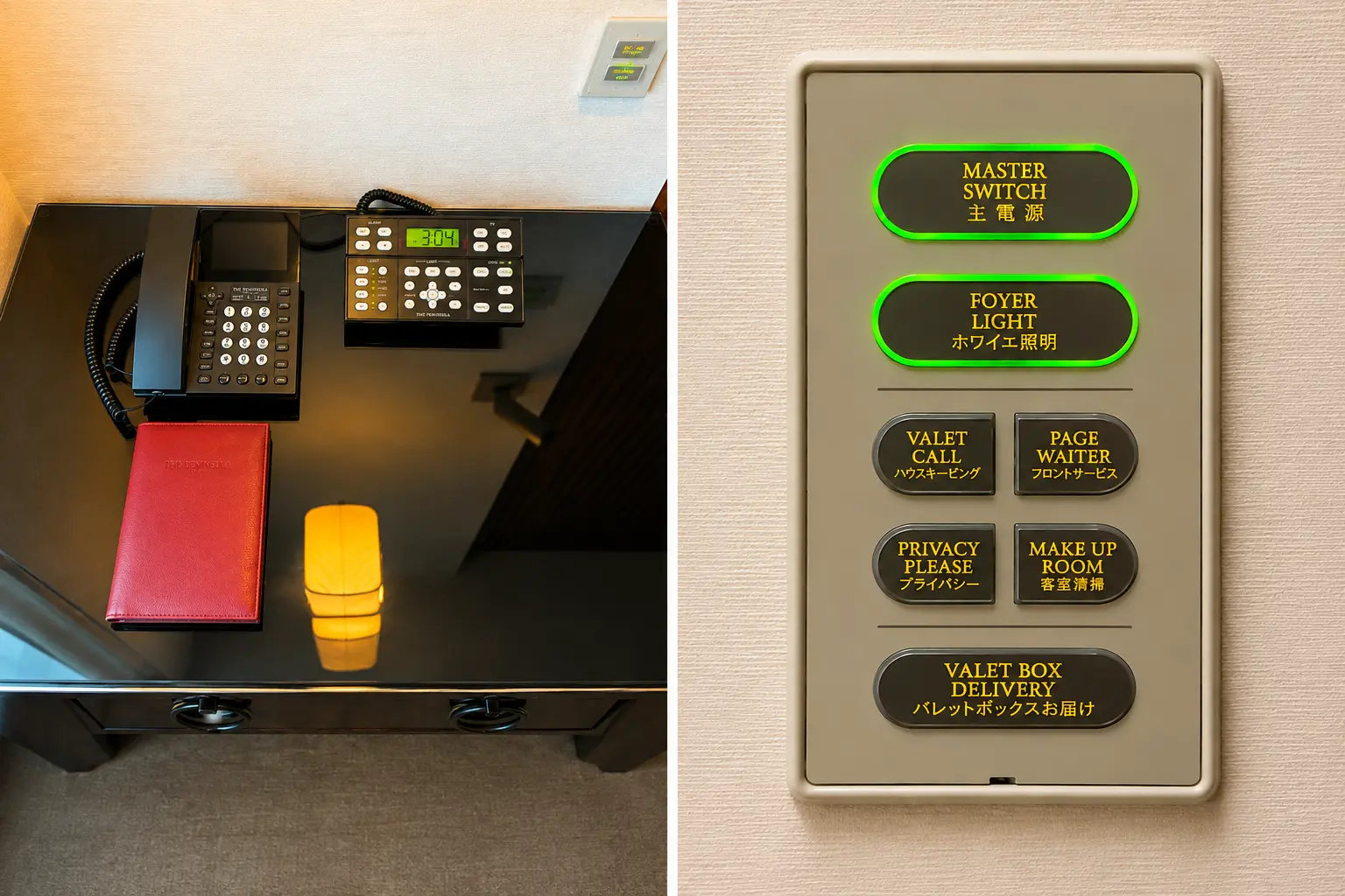 Bedside technology and electronic room controls at The Peninsula Tokyo