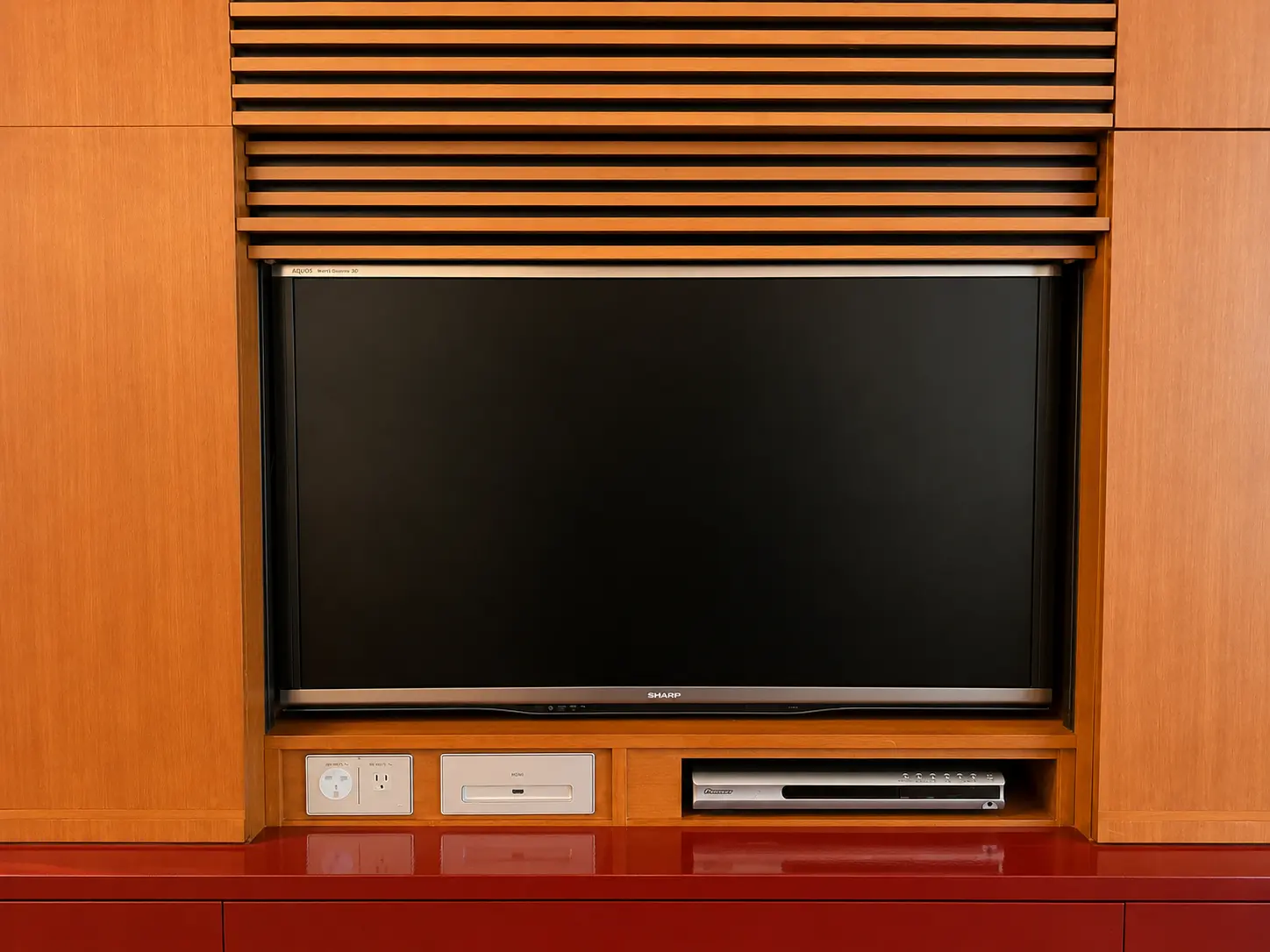 Television and DVD player in a Premier Room at The Peninsula Tokyo