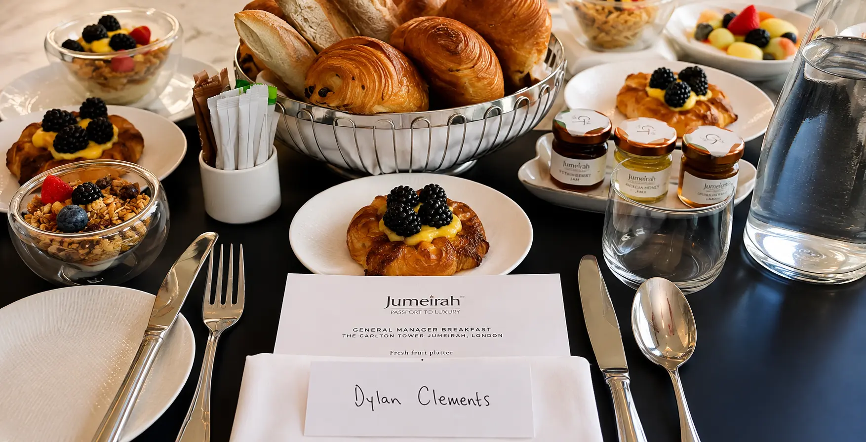 Clements Travel at the Jumeirah General Manager Breakfast at The Carlton Tower Jumeirah in London discussing 2026 Passport to Luxury updates.