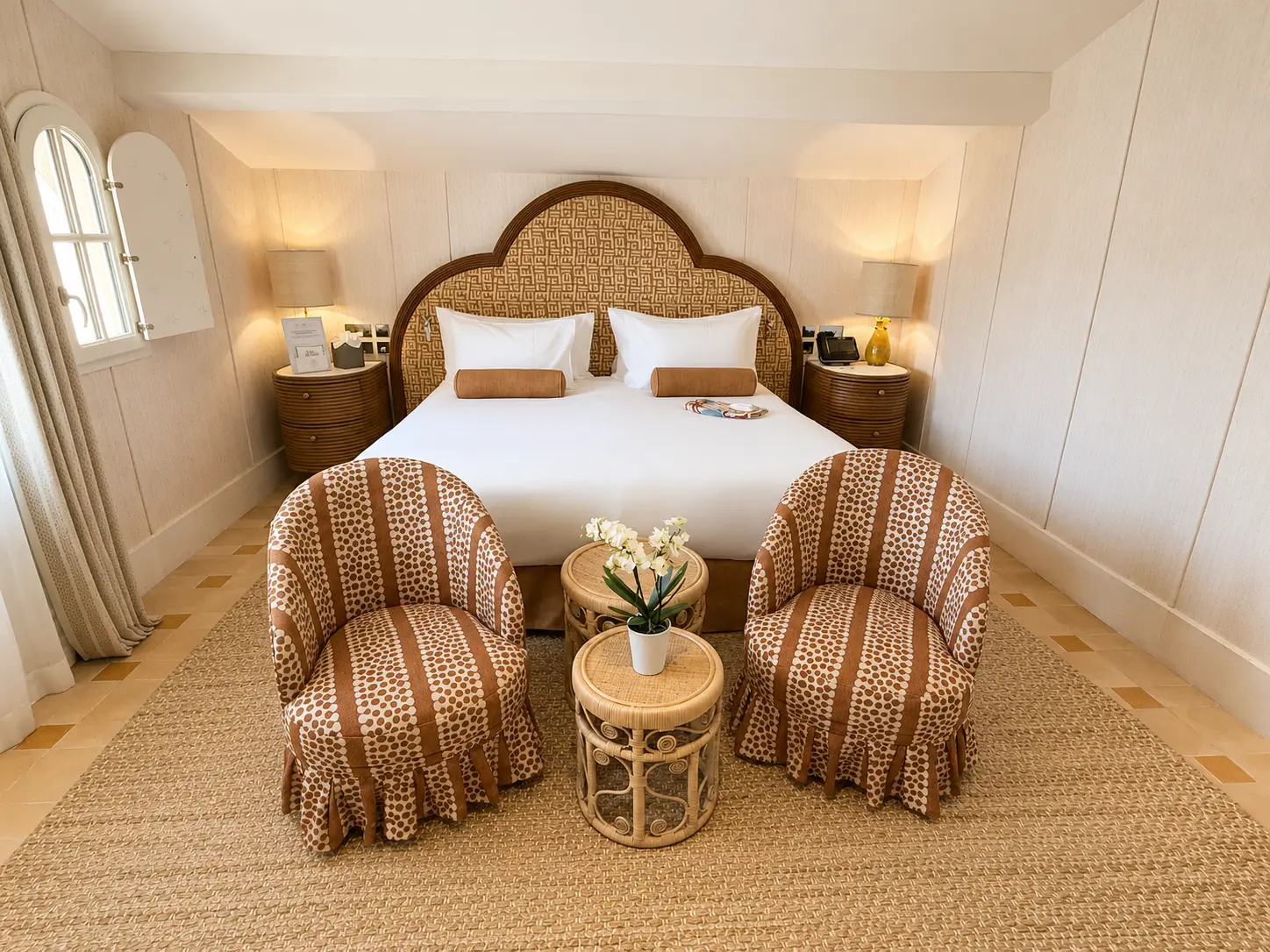 Newly designed suite at Byblos Saint-Tropez by Paris-based interior designer Laura Gonzalez