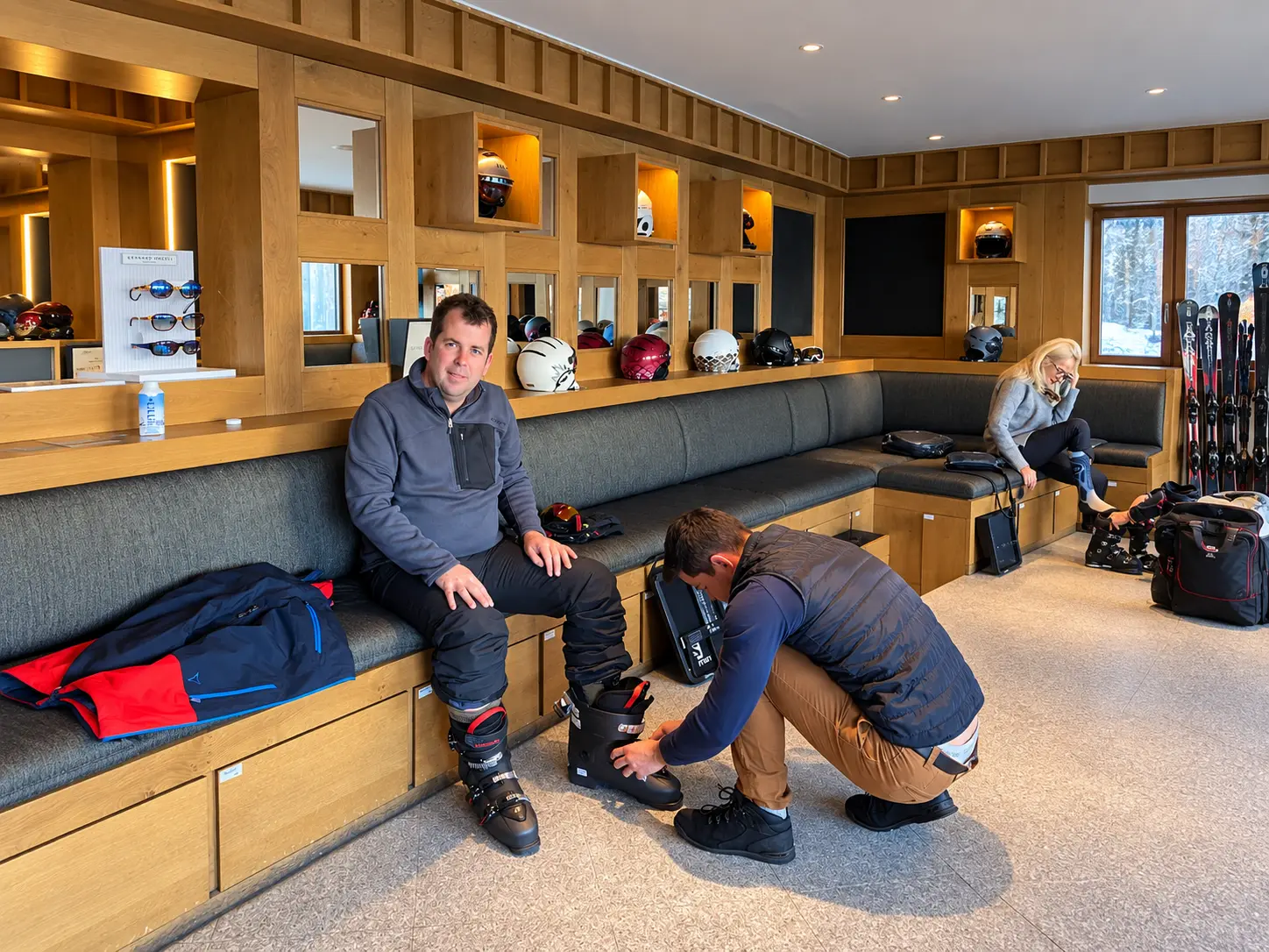 Ski boot fitting at Aman Le Mélézin in Courchevel 1850, France