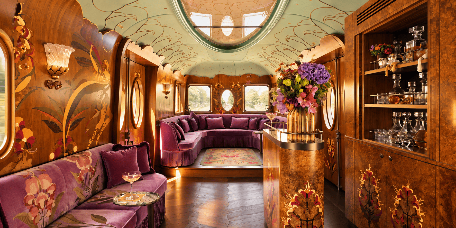 Private lounge aboard the Belmond British Pullman