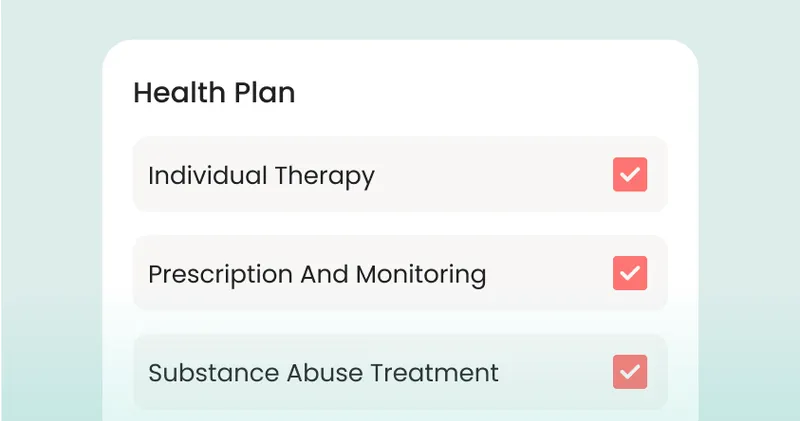 A screen shot of a health plan.