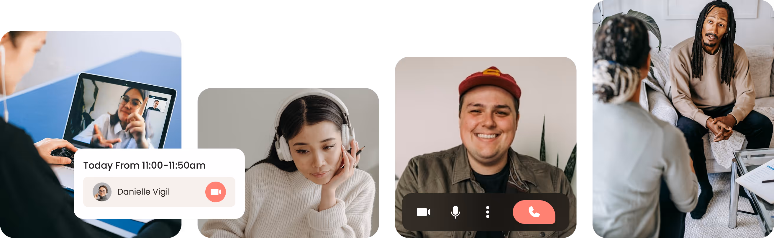 A collage of photos of a man and a woman.