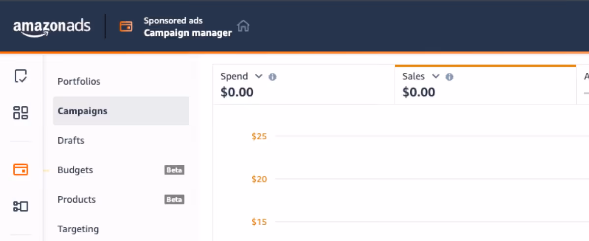 Amazon campaign settings