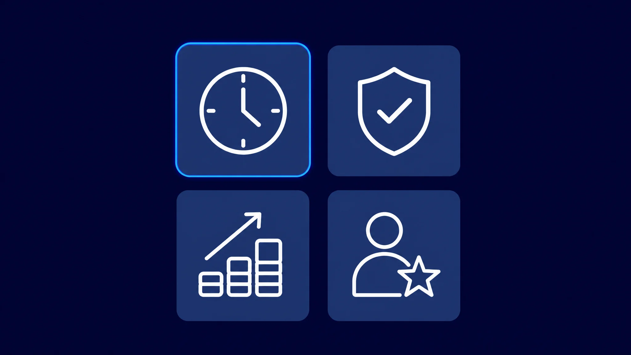 Minimalist dashboard diagram with four IPA benefits as individual gauge icons: time savings, errors, scalability, and staff time