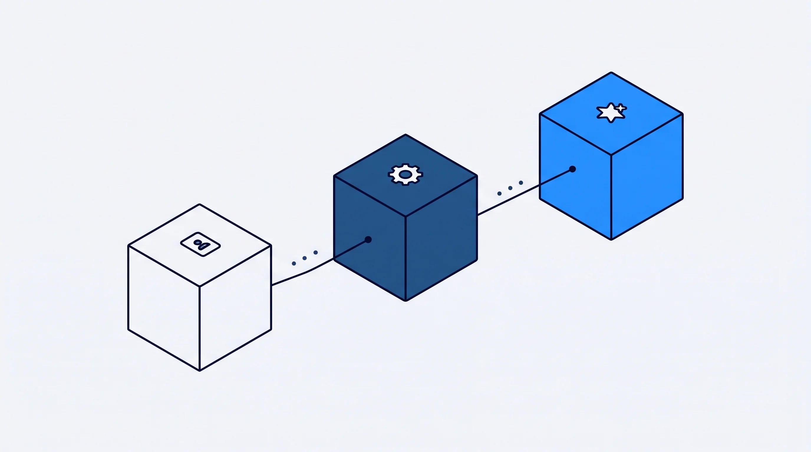 Isometric diagram of a lead being enriched by an AI agent
