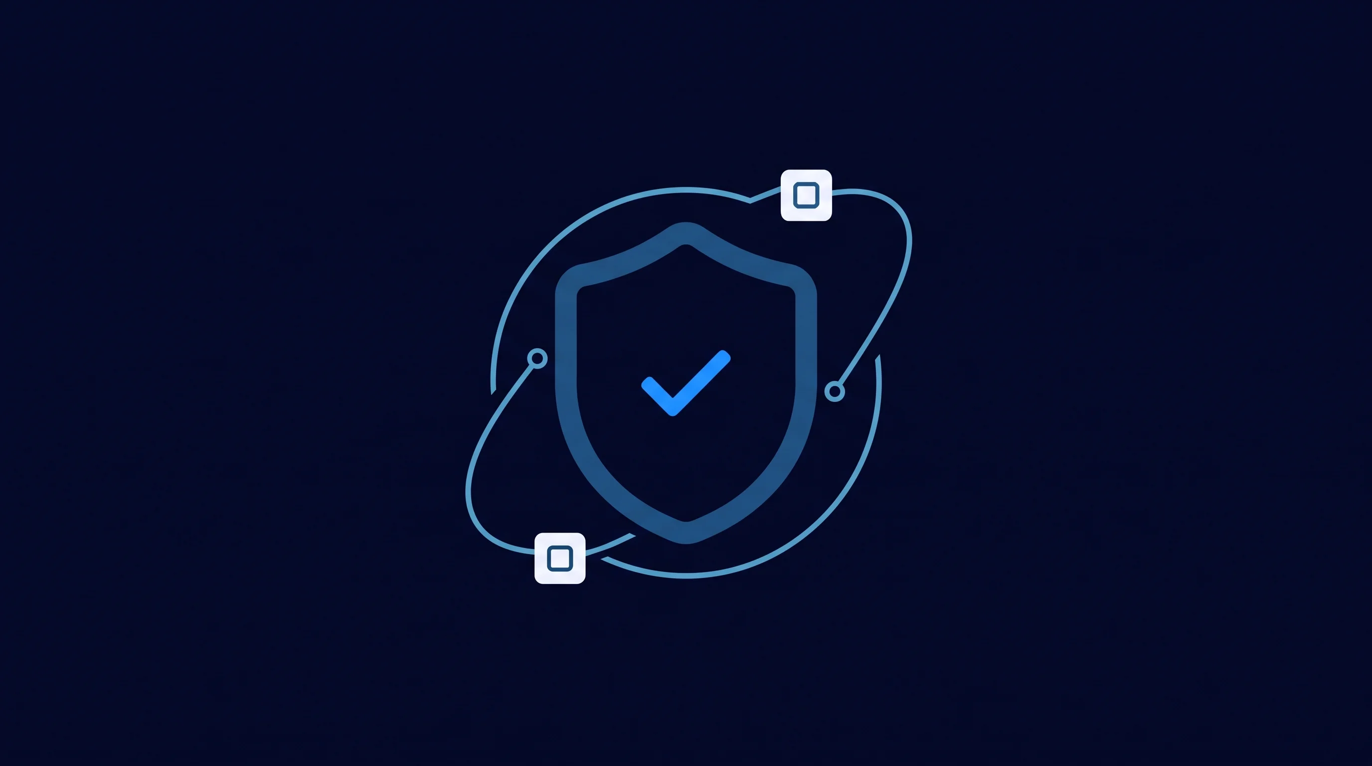 Abstract shield icon symbolising a logged, controlled AI agent workflow