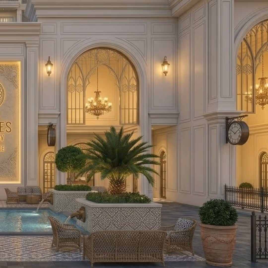 Tuan Straits Residency British Colonial themed residents lounge