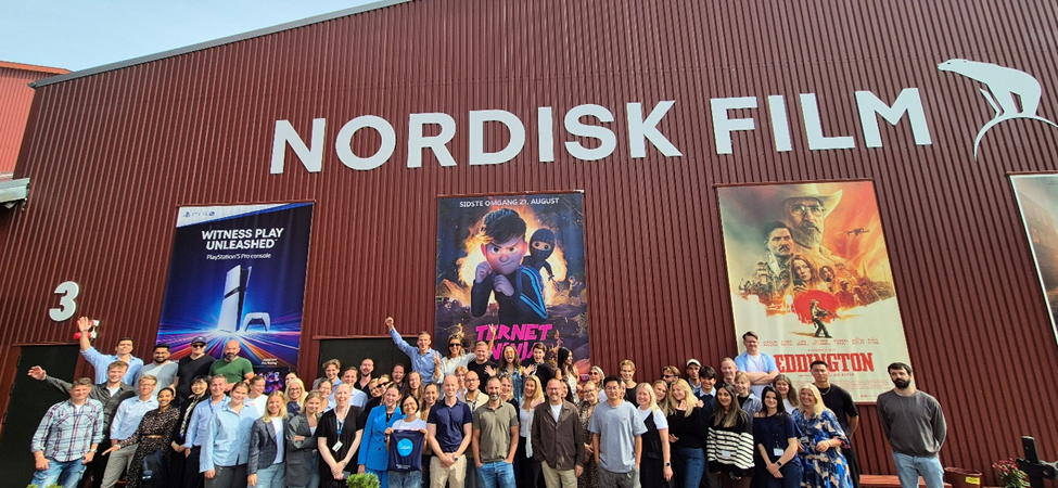 The GoGift team marking the final day at Nordisk Film