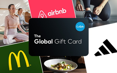 The Global Gift Card with various brand logos.