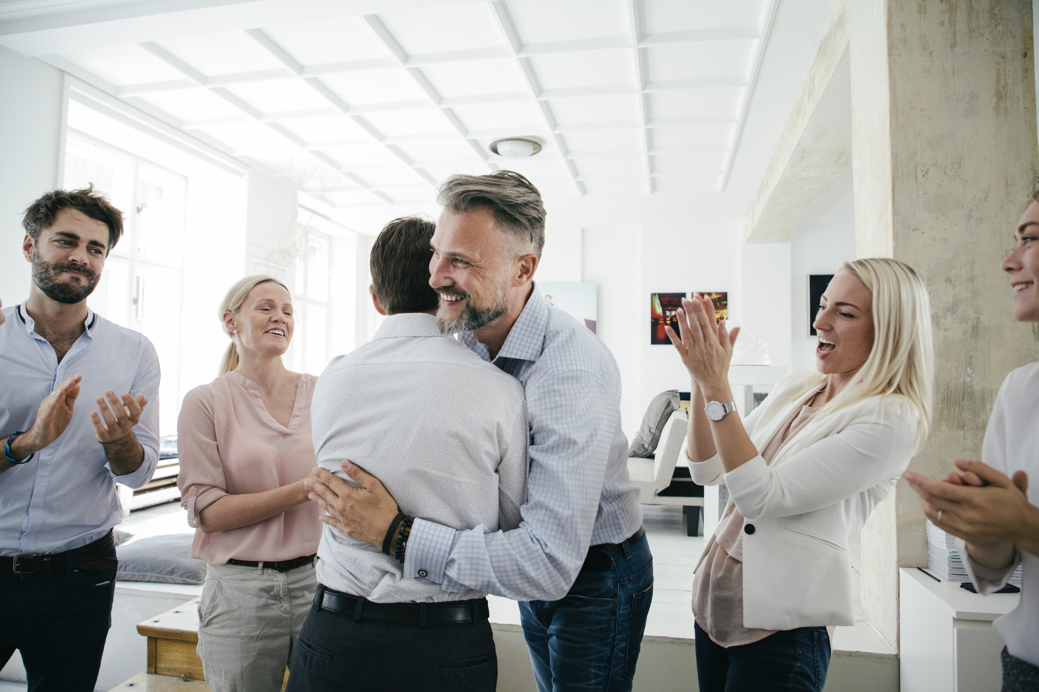 Employees celebrate success