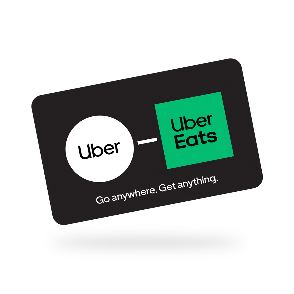 Uber and Uber Eats gift card