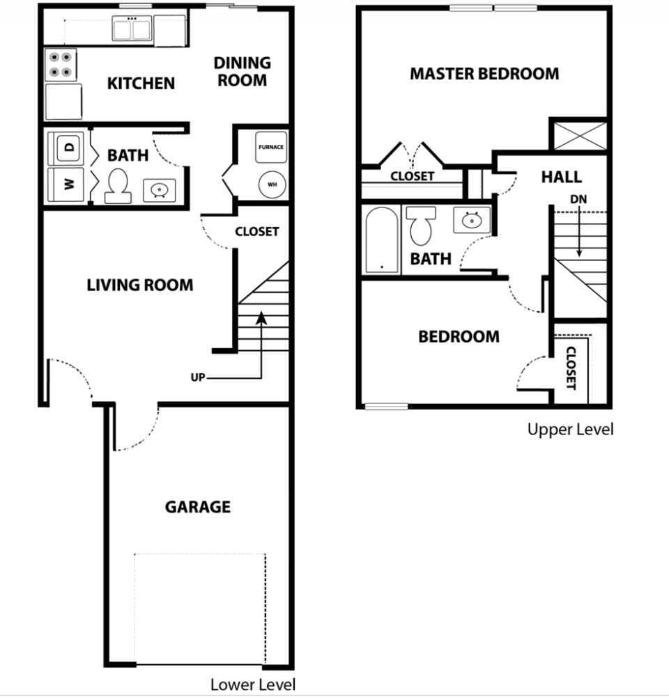 Two Bedroom floor plan layout