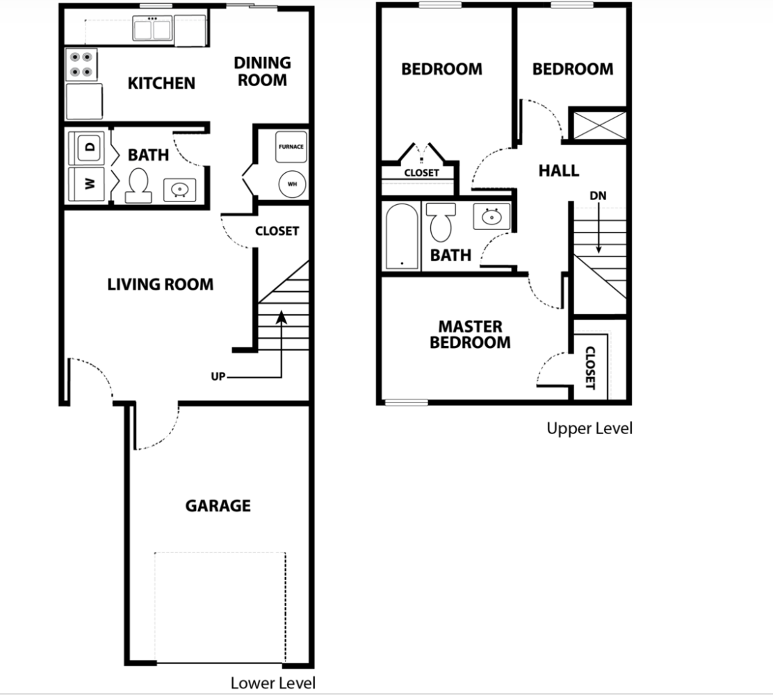 Three Bedroom floor plan layout