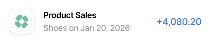 Product Sales report showing shoes sales of 4,080.20 on January 20, 2026.