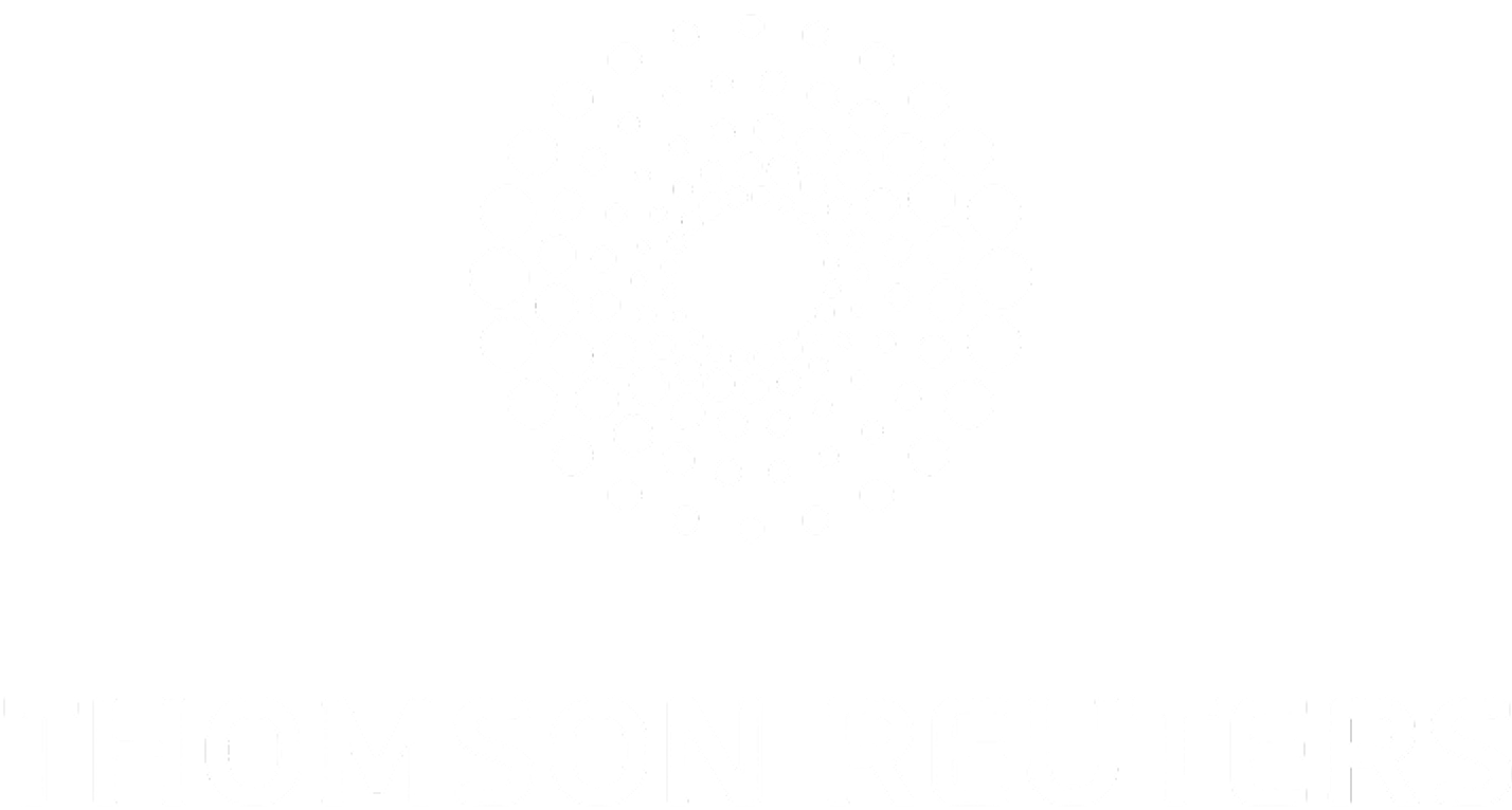 Thomson Reuters logo with circular dotted spiral above the text.