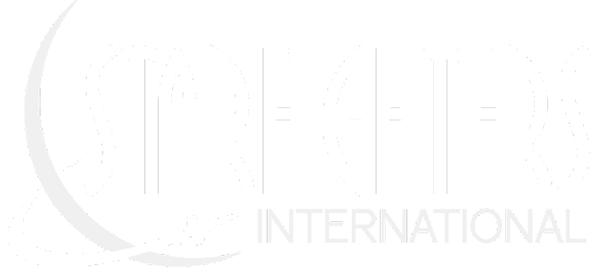 Starfighters International logo with stylized spaceship orbit design.