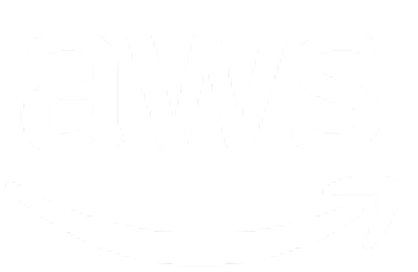 AWS logo with curved arrow beneath the letters.