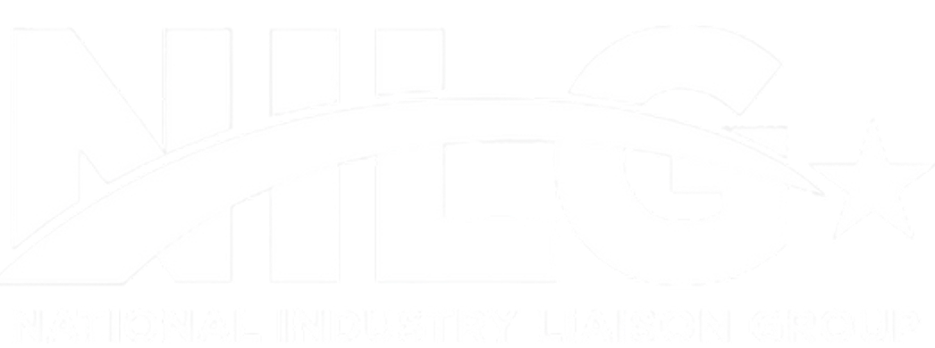 Logo with large letters N, I, L, G, a star, and text National Industry Liaison Group.