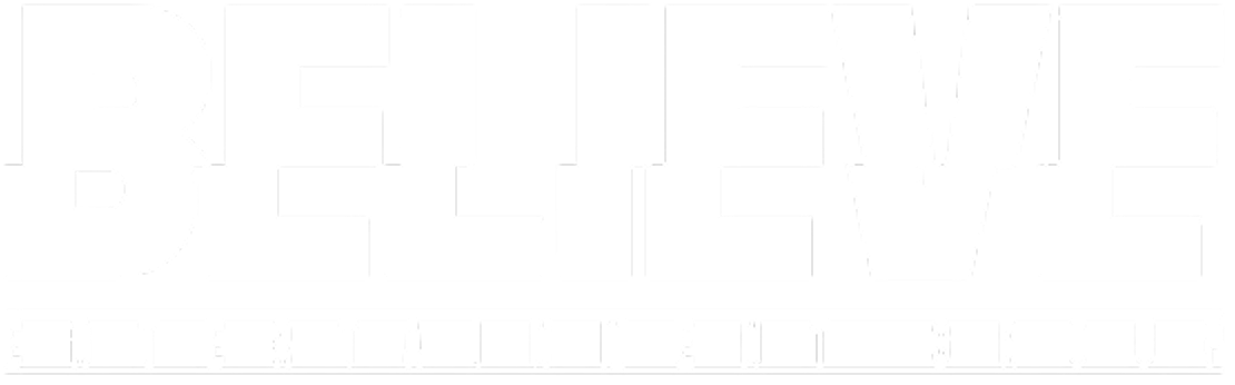 BELIEVE Entertainment Group logo with bold uppercase letters above smaller text.