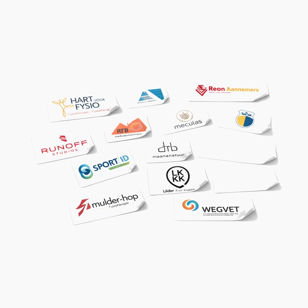 Adresstickers met logo voor zakelijke mailings en verzendingen