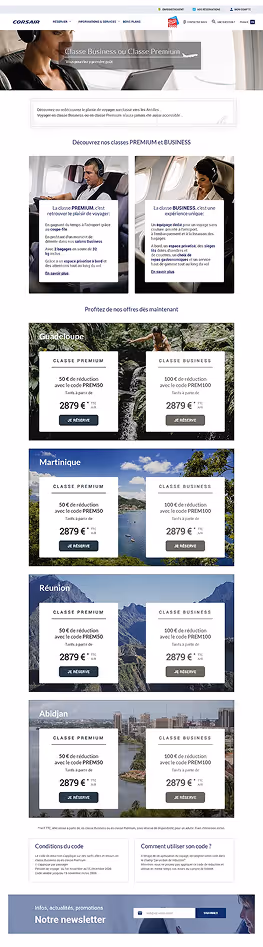 Appercu de la landing page complete au format Desktop. Cliquez pour aggrandir