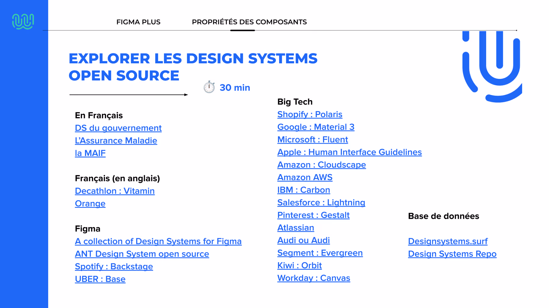 Une des slides du support pédagogique pour l'atelier découverte des design systems.