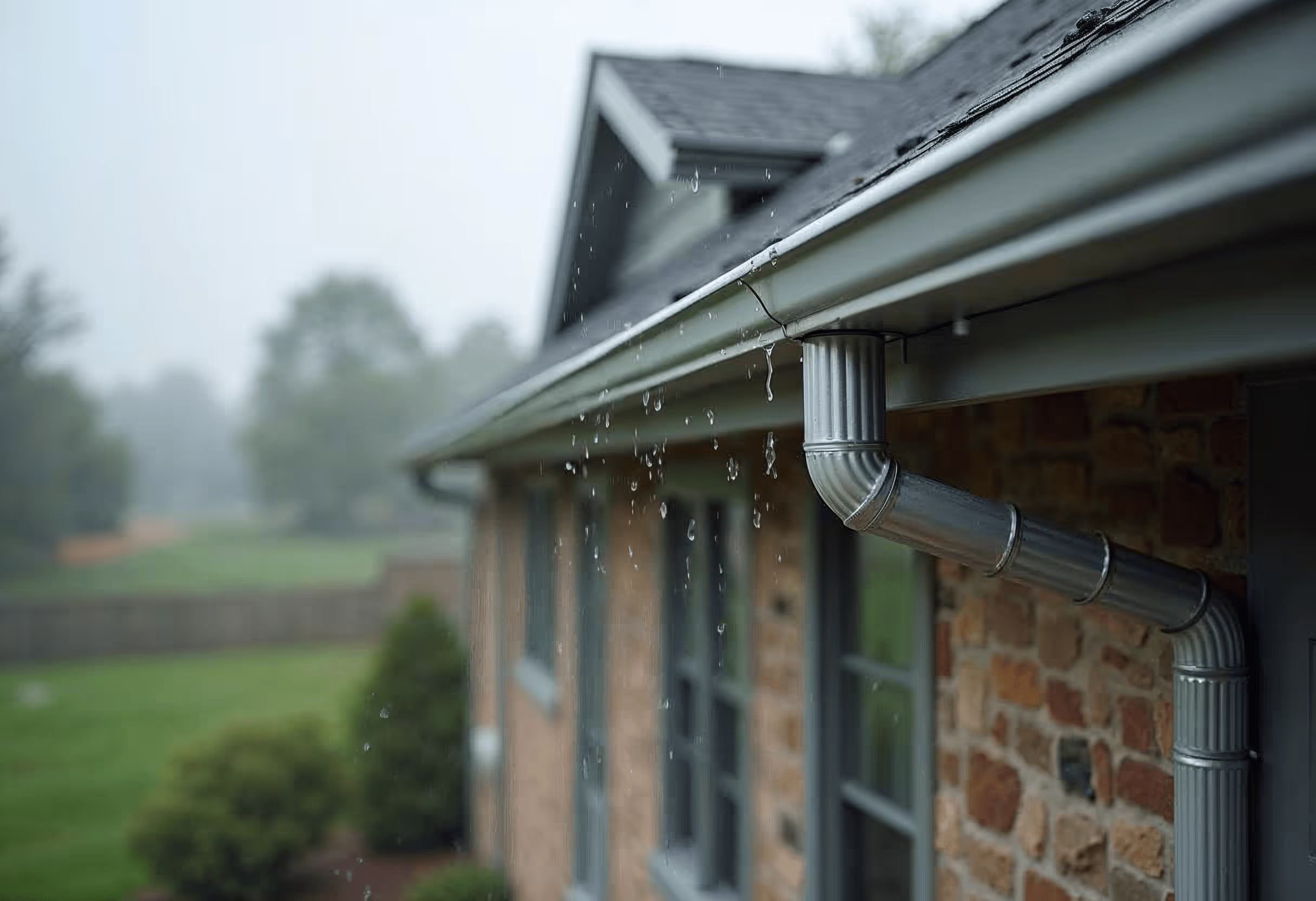 A gutter installed in a Springfield home
