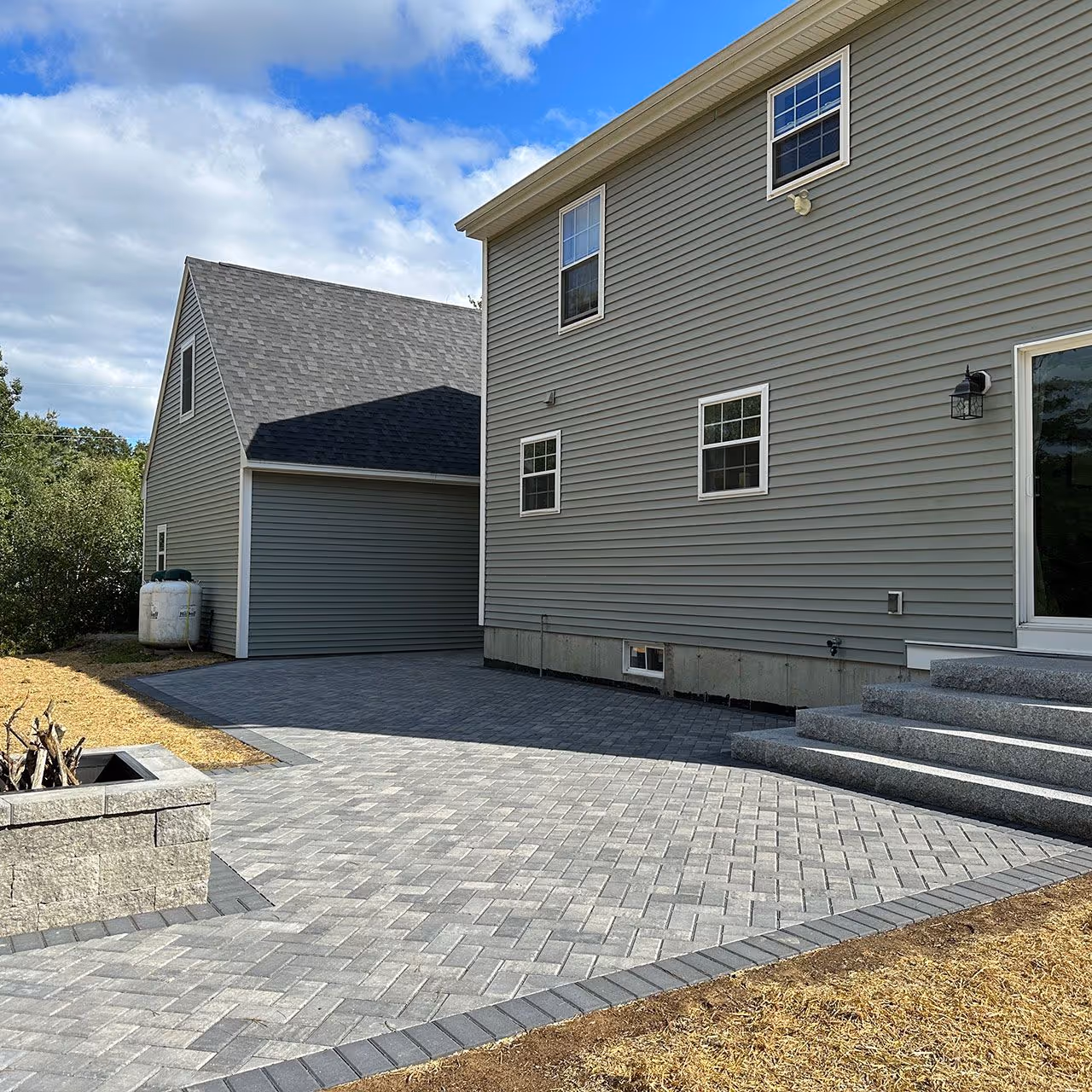 custom paver patio design and installation Gardiner Maine CamCo Lawn Care